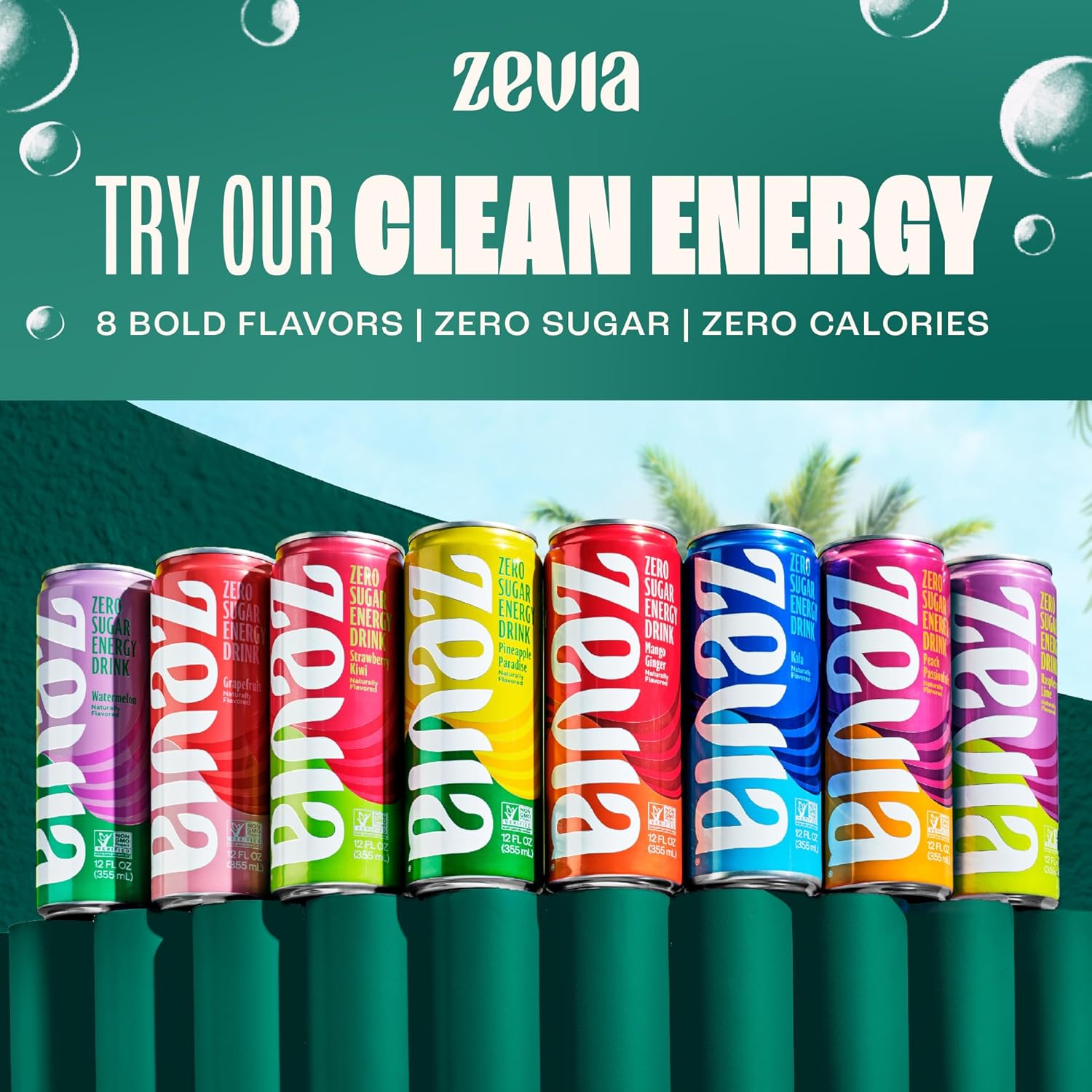 Zevia Zero Sugar Soda, Cola, 12 oz Cans (24-Pack) ‰ÛÒ Naturally Sweetened