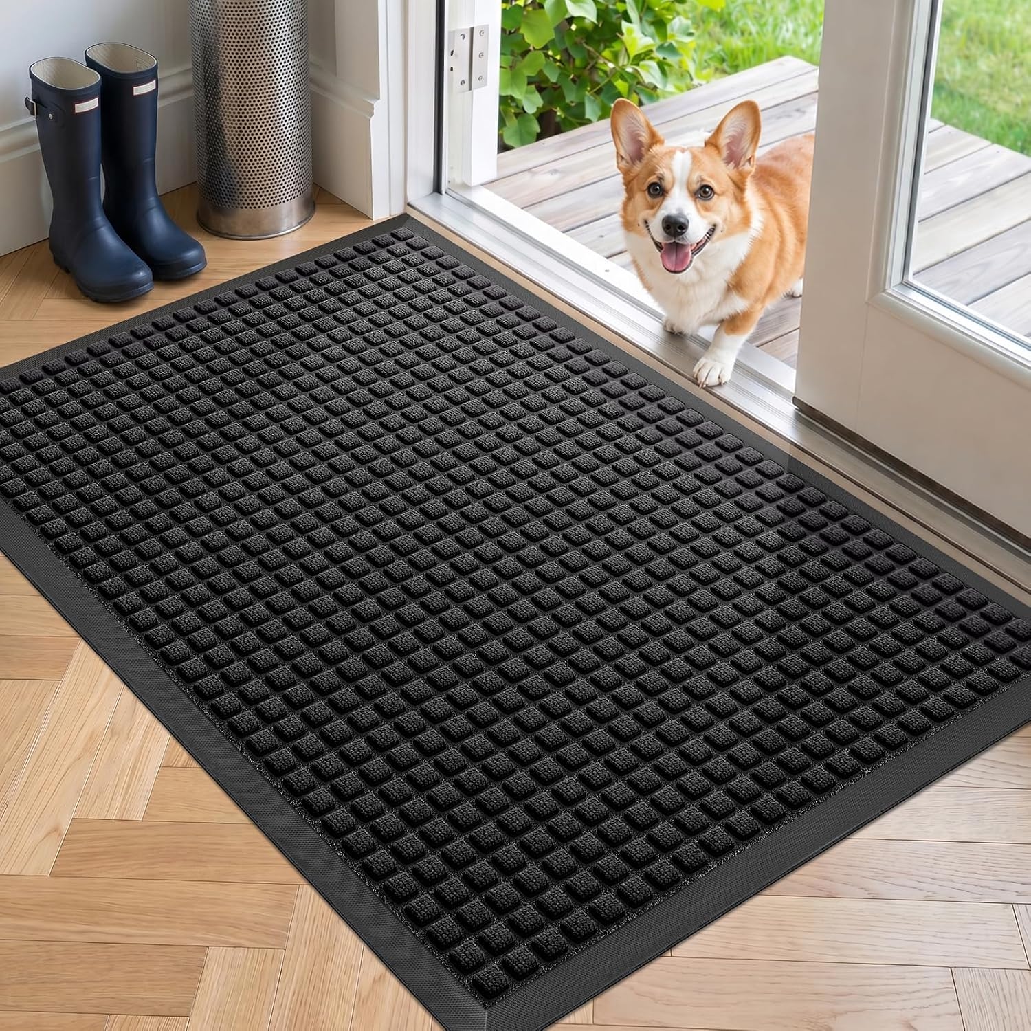 Front Door Mat Outside Entrance, Heavy Duty Waterproof Doormat