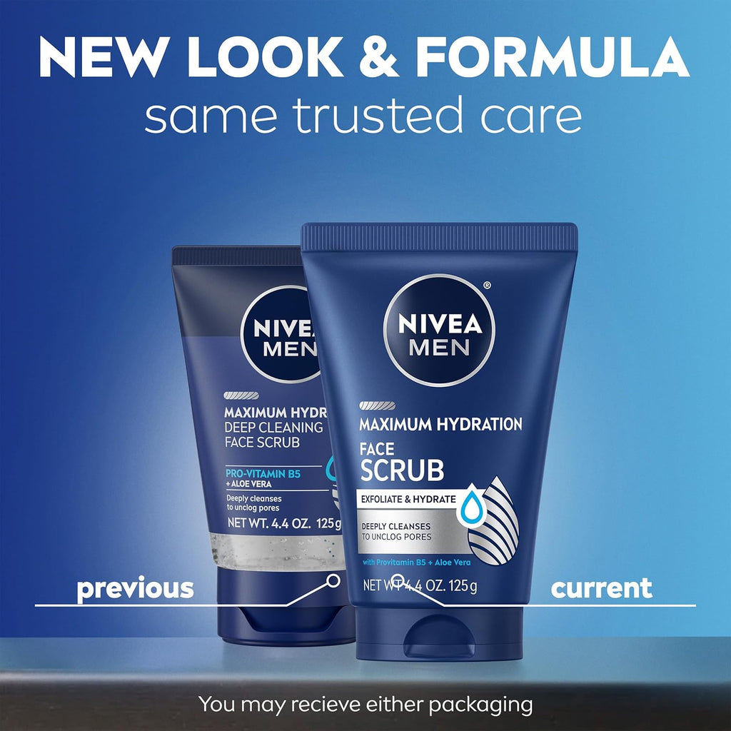 NIVEA MEN Maximum Hydration Face Scrub with Provitamin B5 and Aloe Vera