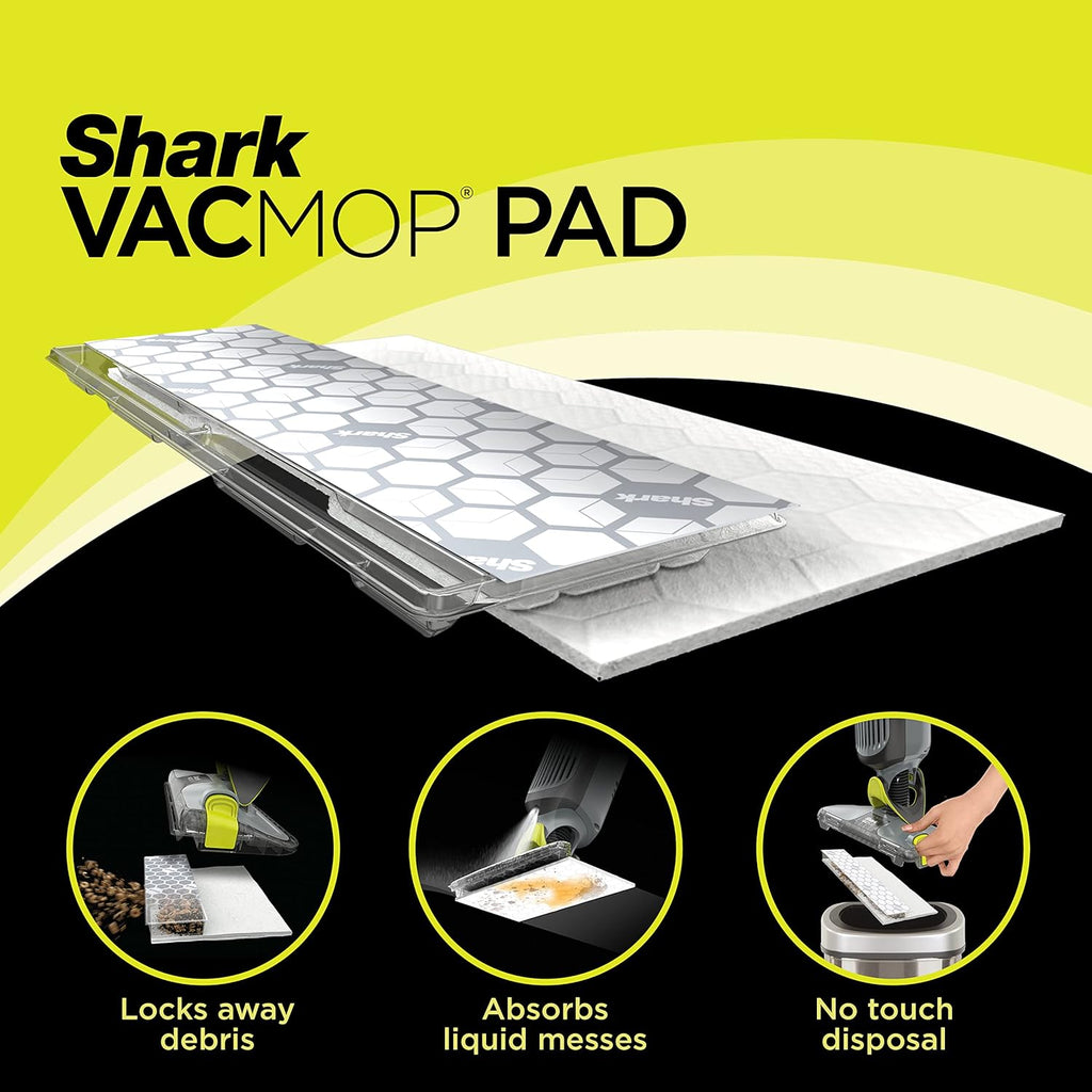 Shark VACMOP Disposable Hard Floor Pad Refills, Compatible with VM252 &
