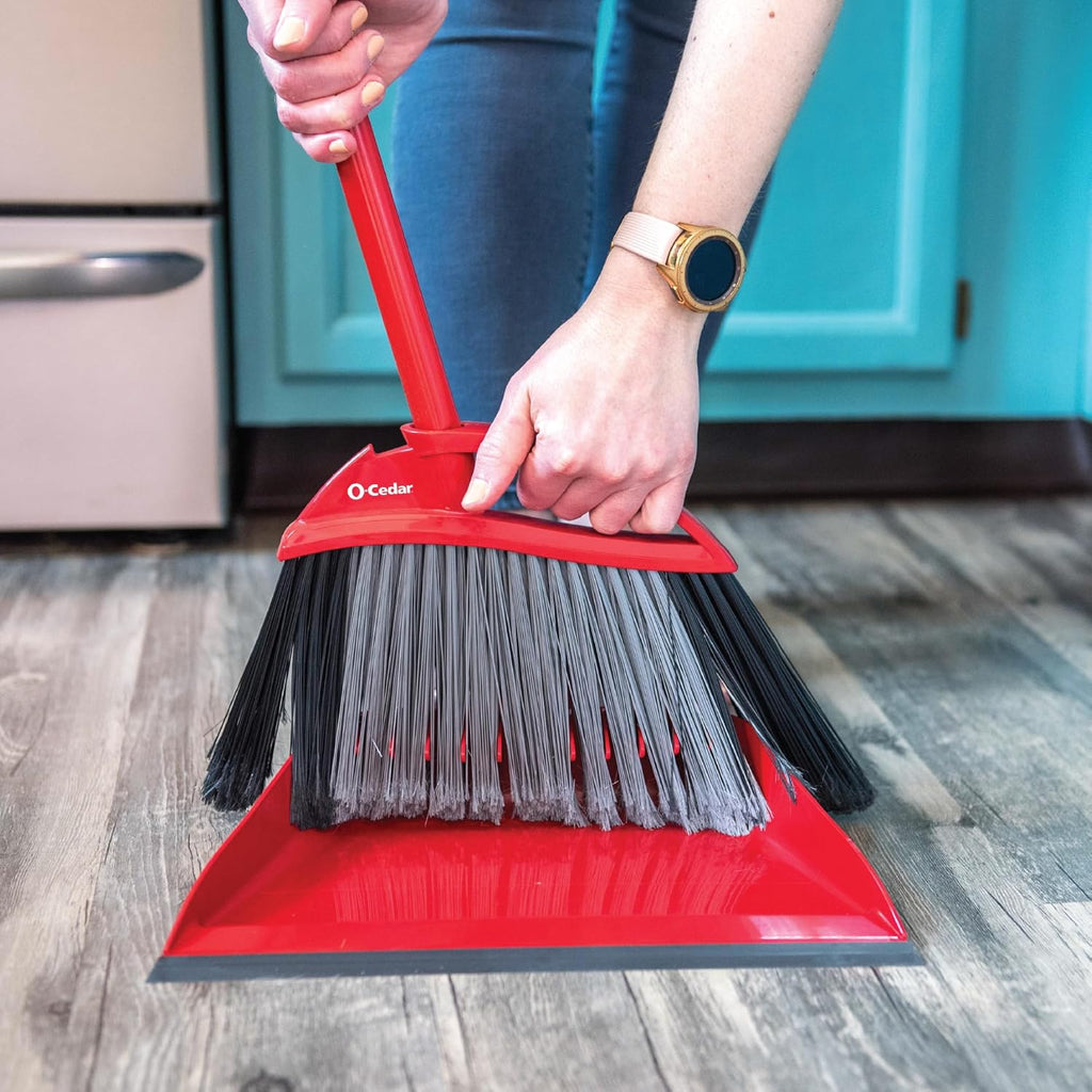O-Cedar Pet Pro Broom with Step-On Dustpan