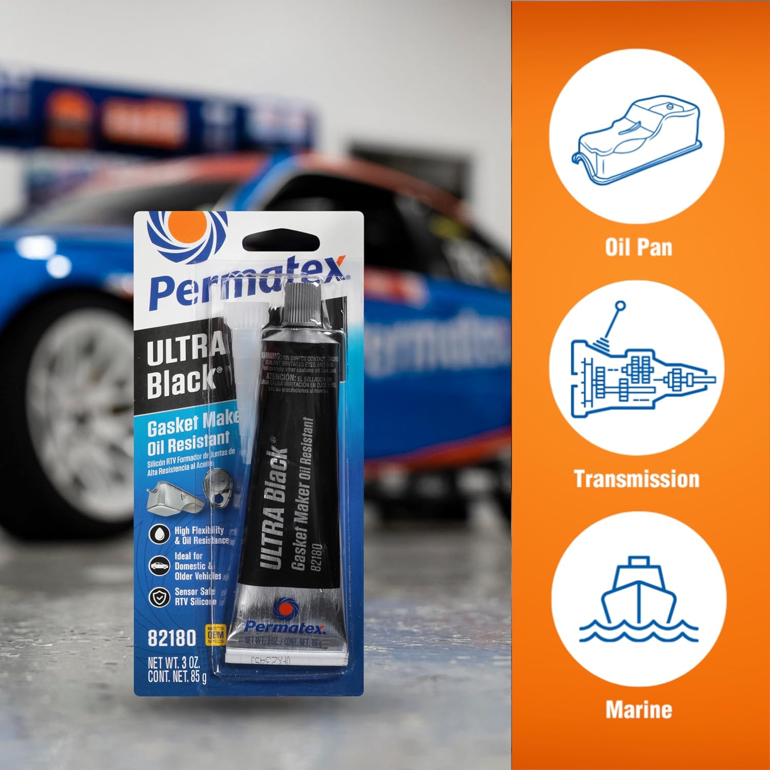 Permatex 82180 Ultra Black Maximum Oil Resistance RTV Silicone Gasket Maker