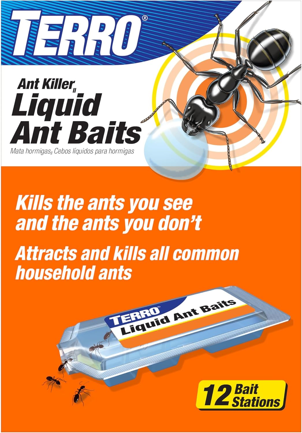 TERRO Ant Killer Bait Stations T300B - Liquid Bait to Eliminate Ants - Bait