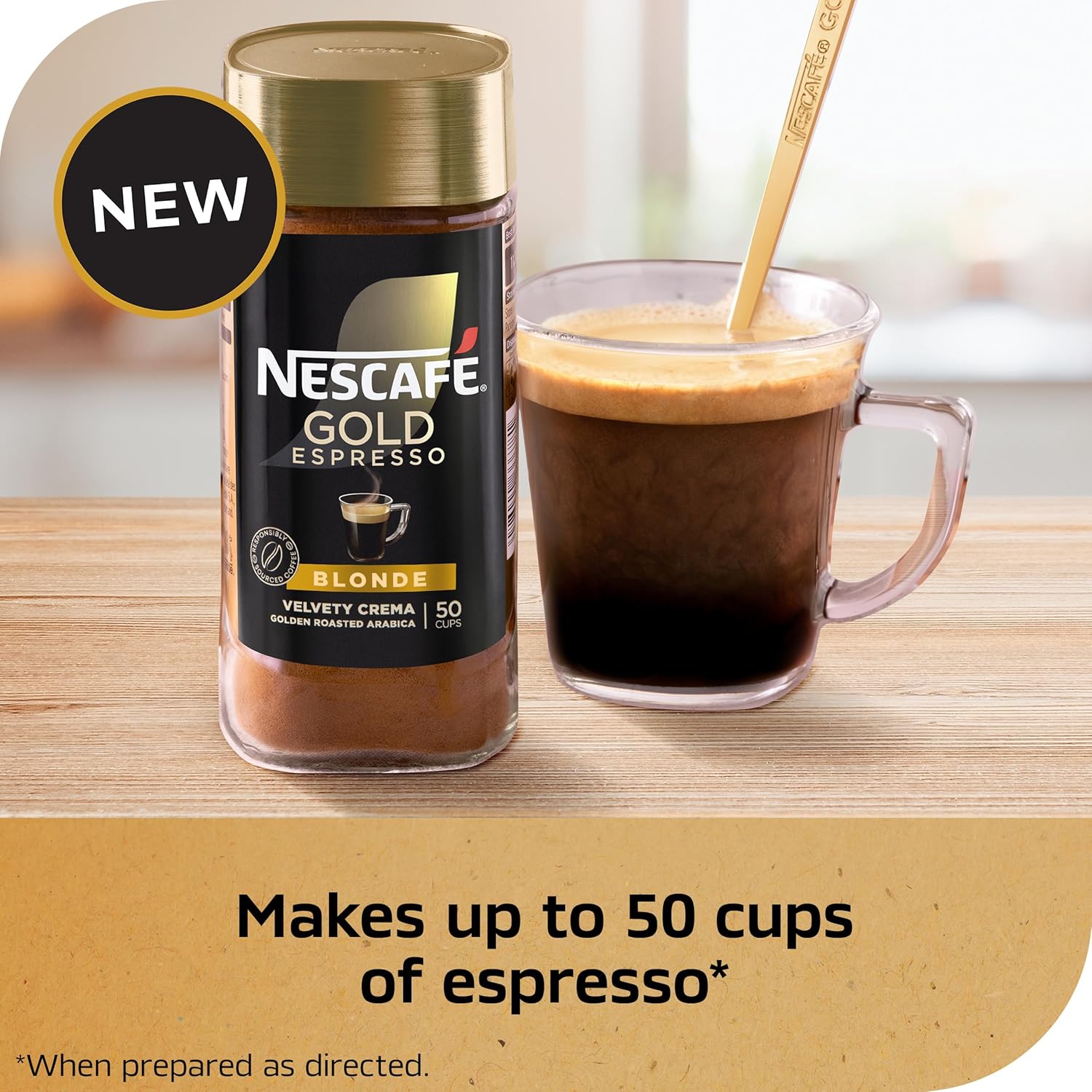 NESCAFÌä Gold Espresso Blonde, Instant Coffee, 3.5 oz