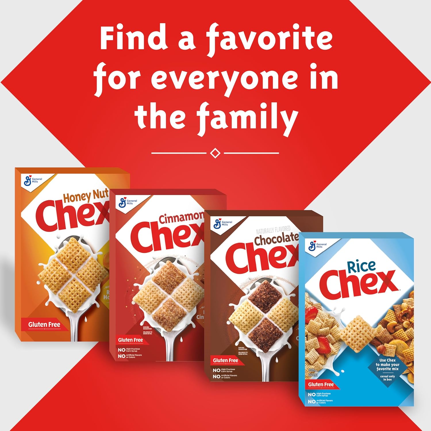 Cinnamon Chex Cereal, Gluten Free Breakfast Cereal, Made with Whole Grain