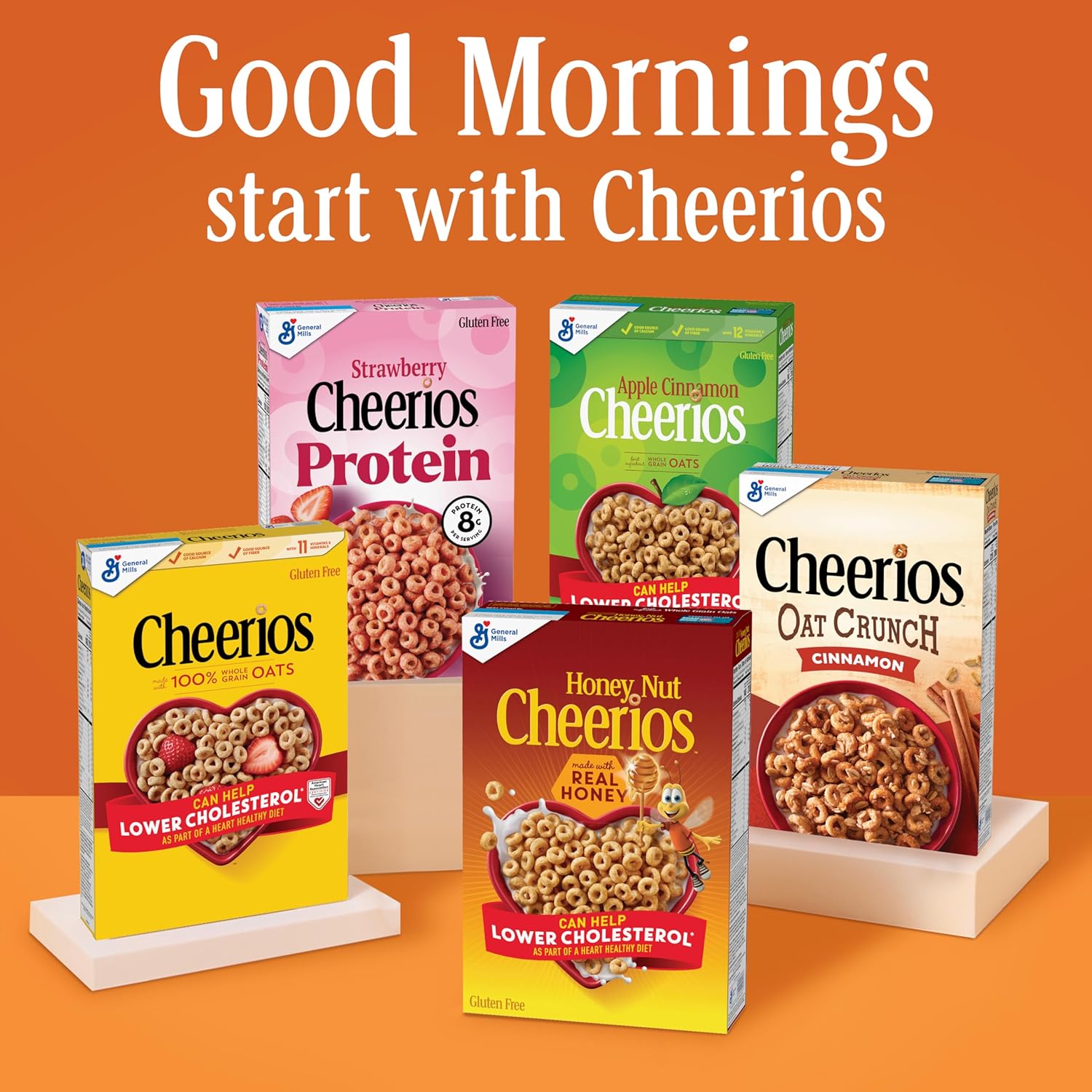 Honey Nut Cheerios, Heart Healthy Gluten Free Breakfast Cereal with Whole Grain Oats, Giant Size, 27.2 oz