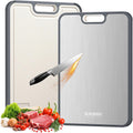 Sumzzz Titanium Cutting Board for Kitchen, Non Toxic 2-in-1 Cutting Board Double Sided Food Grade Pure Titanium, Knife Friendly Easy to Clean Large Size 15‰۝ÌÑ10.3‰۝