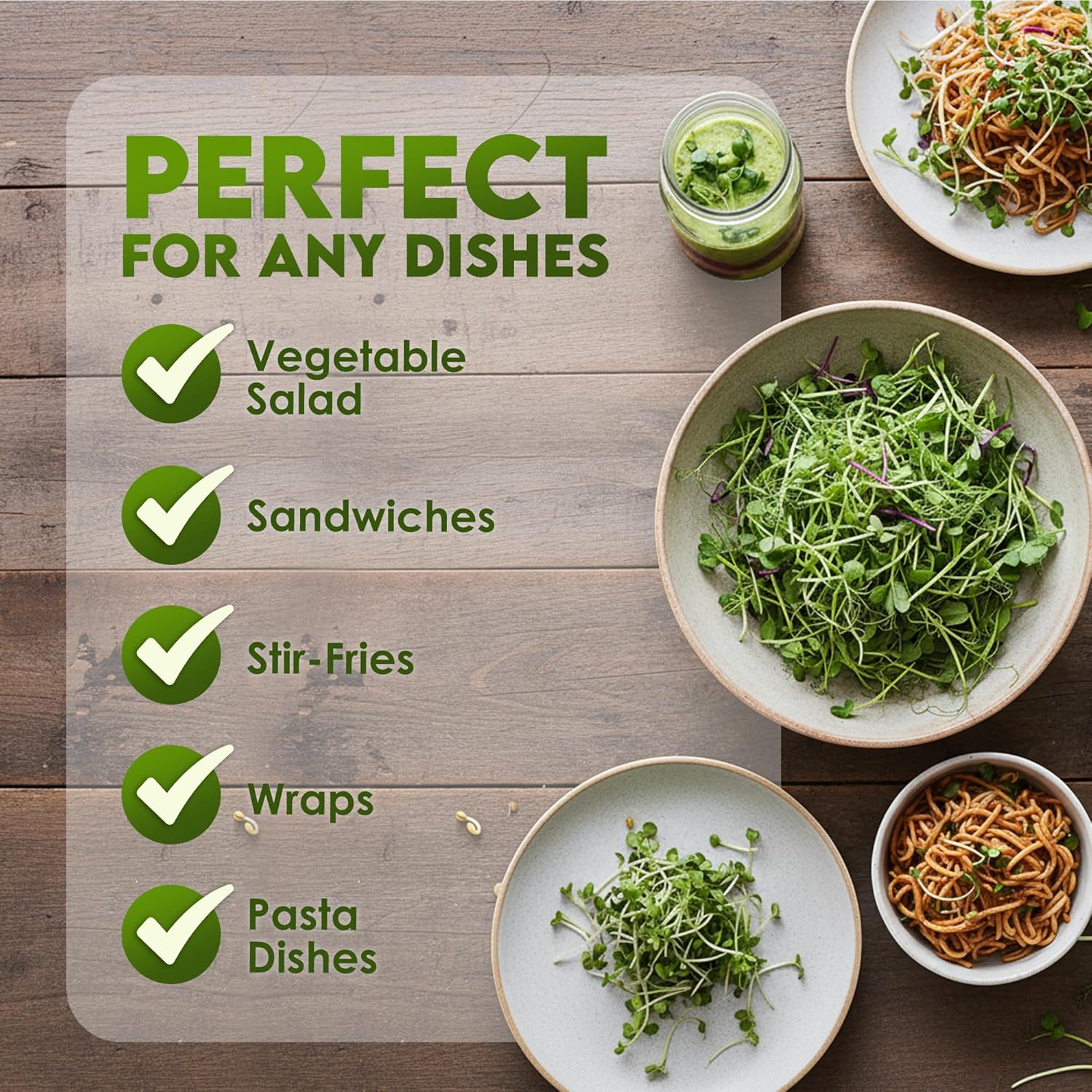 Nature Jim‰۪s Sprouts Organic Salad Mix ‰ÛÒ Non-GMO Microgreen Seeds, Perfect for Growing Nutritious Organic Broccoli, Alfalfa, Radish & Clover Sprouts ‰ÛÒ Easy Indoor/Outdoor Home Sprouting Seeds ‰ÛÒ 1lb