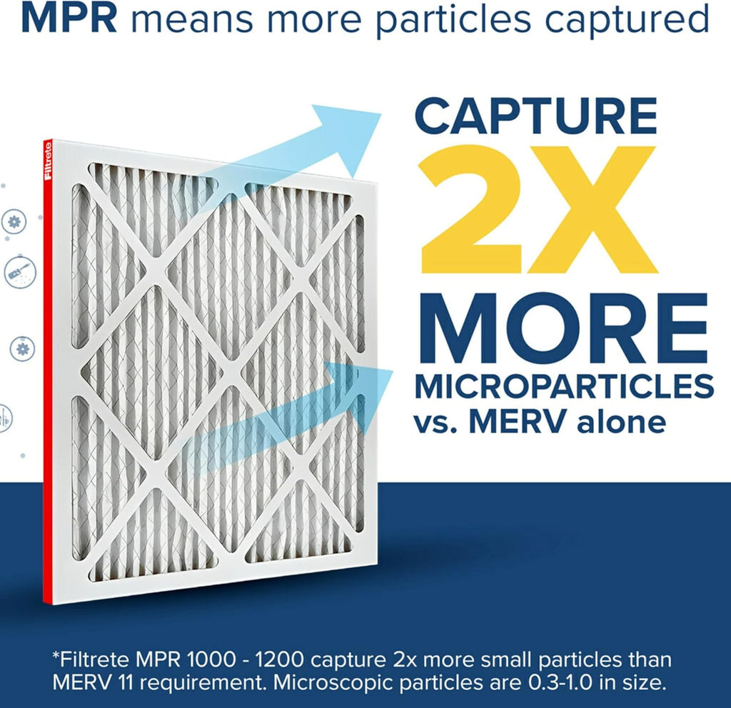 Filtrete 20x25x1 AC Furnace Air Filter, MERV 11, MPR 1000, Micro Allergen