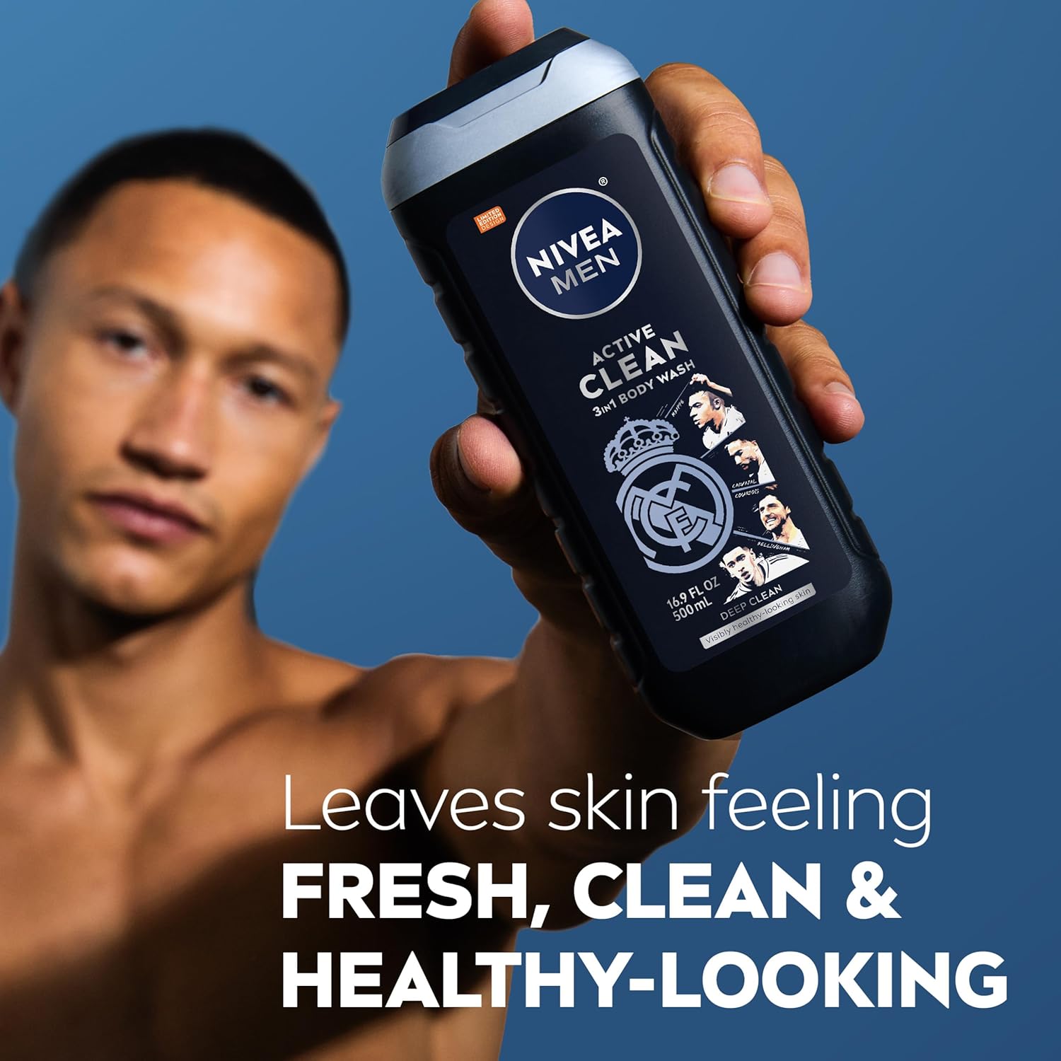 NIVEA MEN Real Madrid Limited Edition Design Active Clean Body Wash with