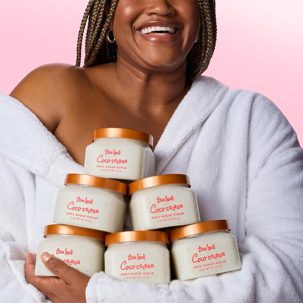 Tree Hut Coco Colada Shea Sugar Scrub, Exfoliating & Hydrating Body Scrub