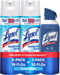 Lysol Bundle containing x2 Lysol Disinfectant Spray for Hard and Soft