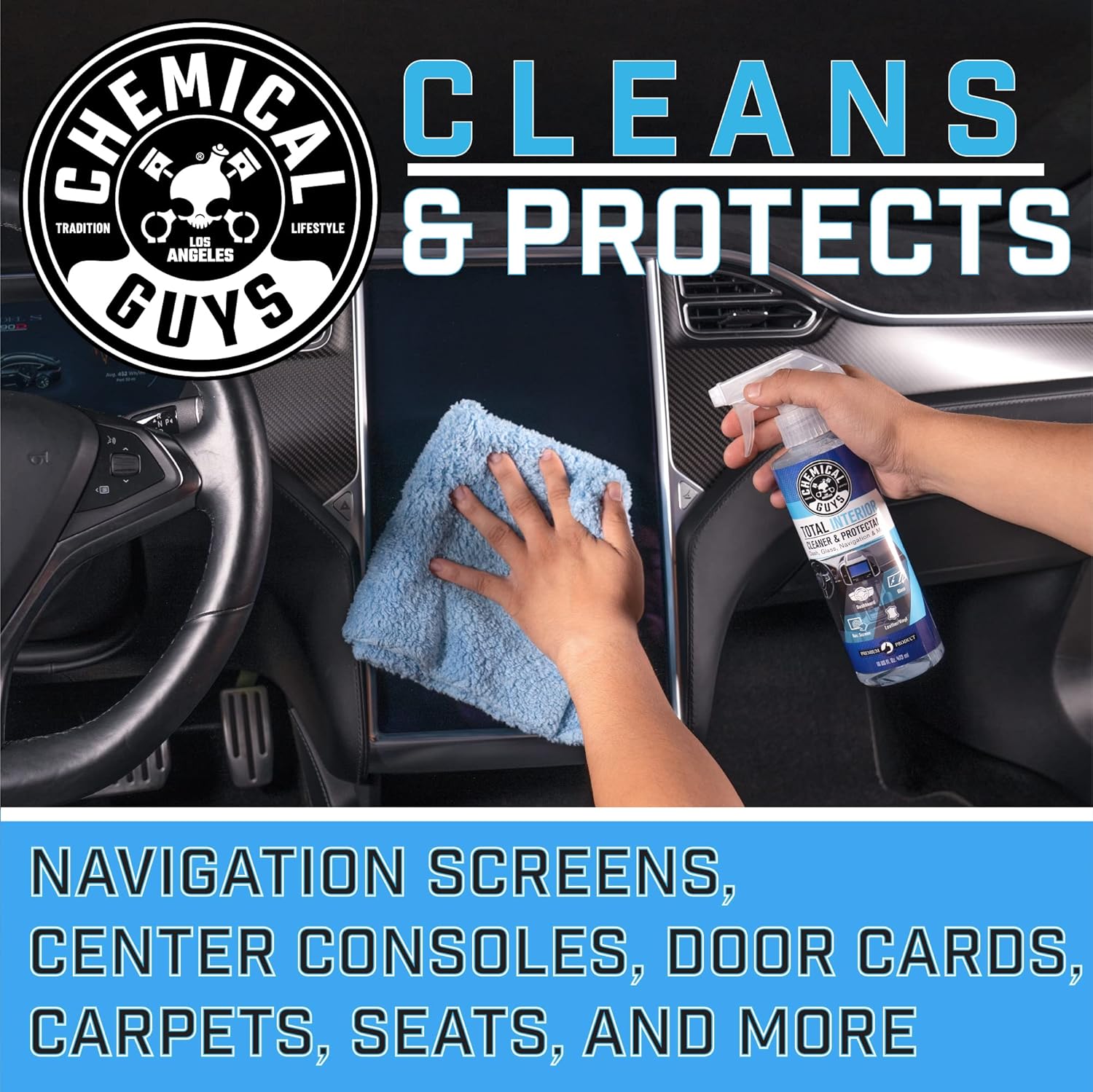 Chemical Guys Total Interior Cleaner & Protectant Interior Cleaner, Cleans &