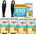 Lint Rollers for Pet Hair, White, Sticky Remover for Couch, Clothes