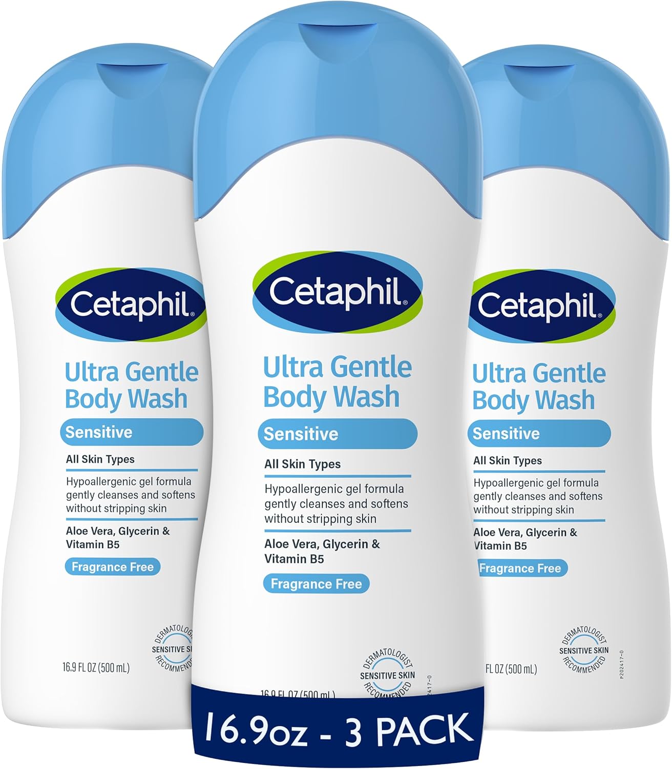 Cetaphil Ultra Gentle Body Wash, For Dry to Normal, Sensitive Skin, 16.9oz
