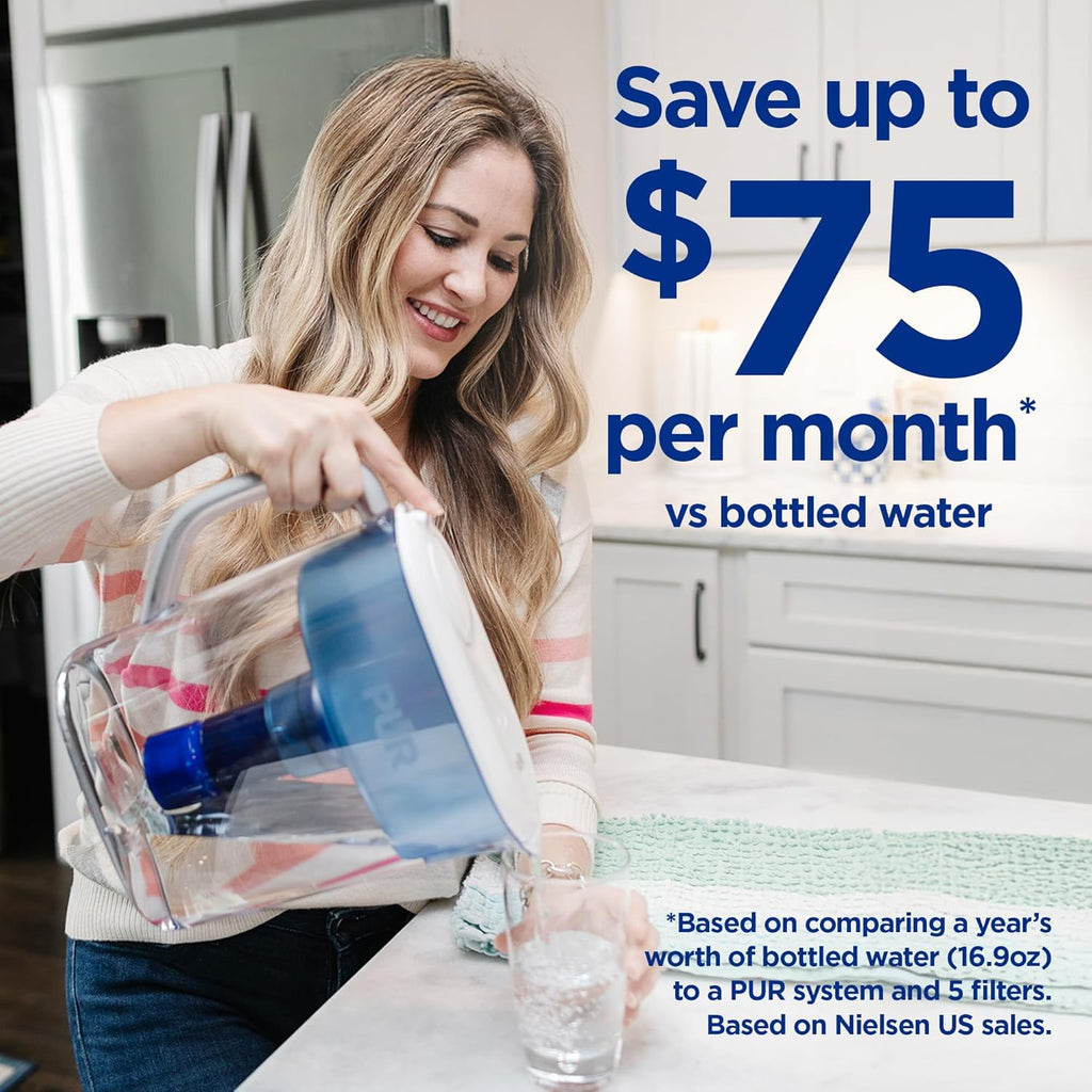 PUR Plus Water Filter Replacement for Pitchers & Dispensers, 6-Month Supply