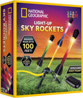 NATIONAL GEOGRAPHIC Air Rocket Toy ‰ÛÒ Ultimate LED Rocket Launcher for Kids, Jump and Launch The Light Up, Air Powered, Foam Tipped Rockets up to 100 Feet
