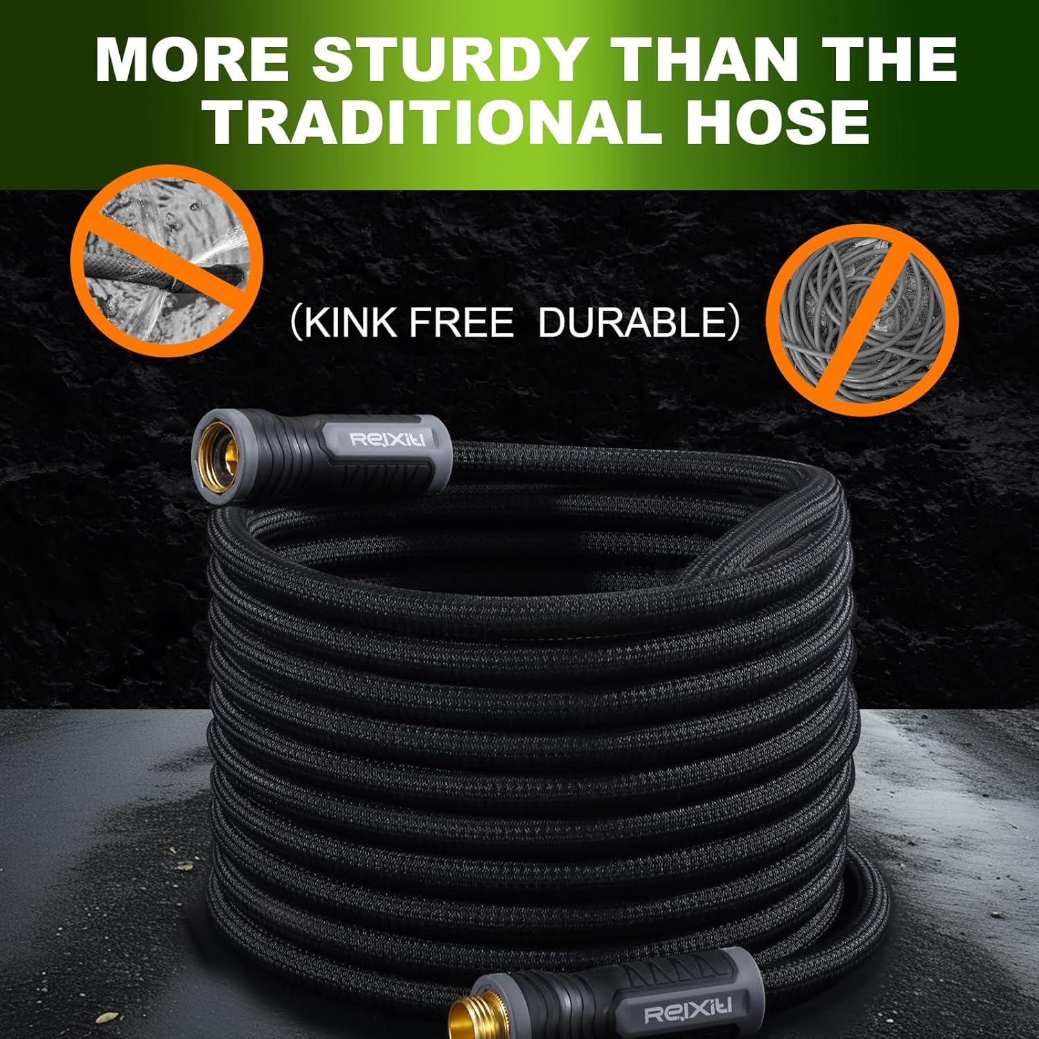 Relxitl Garden Hose, Flexible Water Hose, Ultra Lightweight Non-Expanding