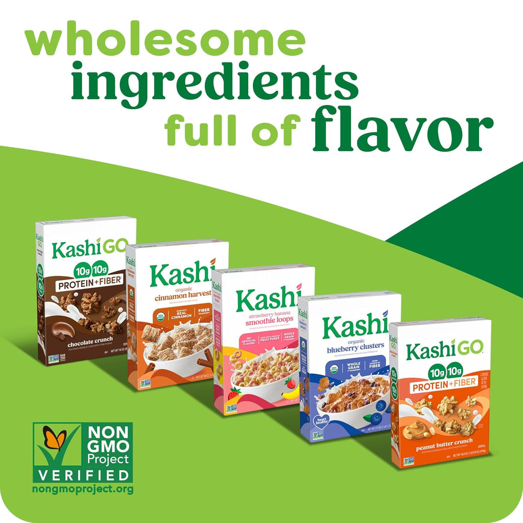 Kashi Breakfast Cereal, Organic, Whole Grain, Cinnamon Harvest, 18oz Box (1