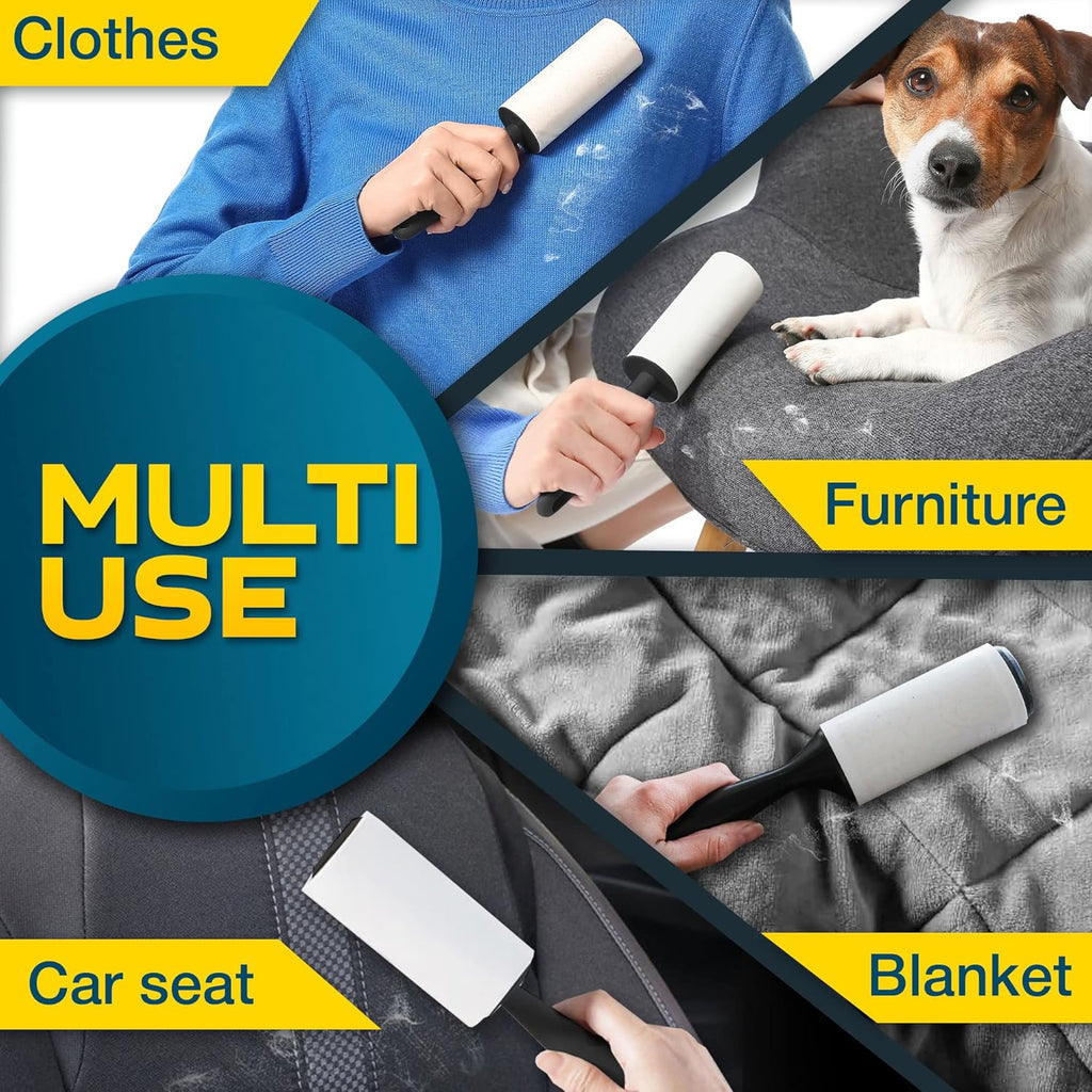 Lint Rollers for Pet Hair, White, Sticky Remover for Couch, Clothes