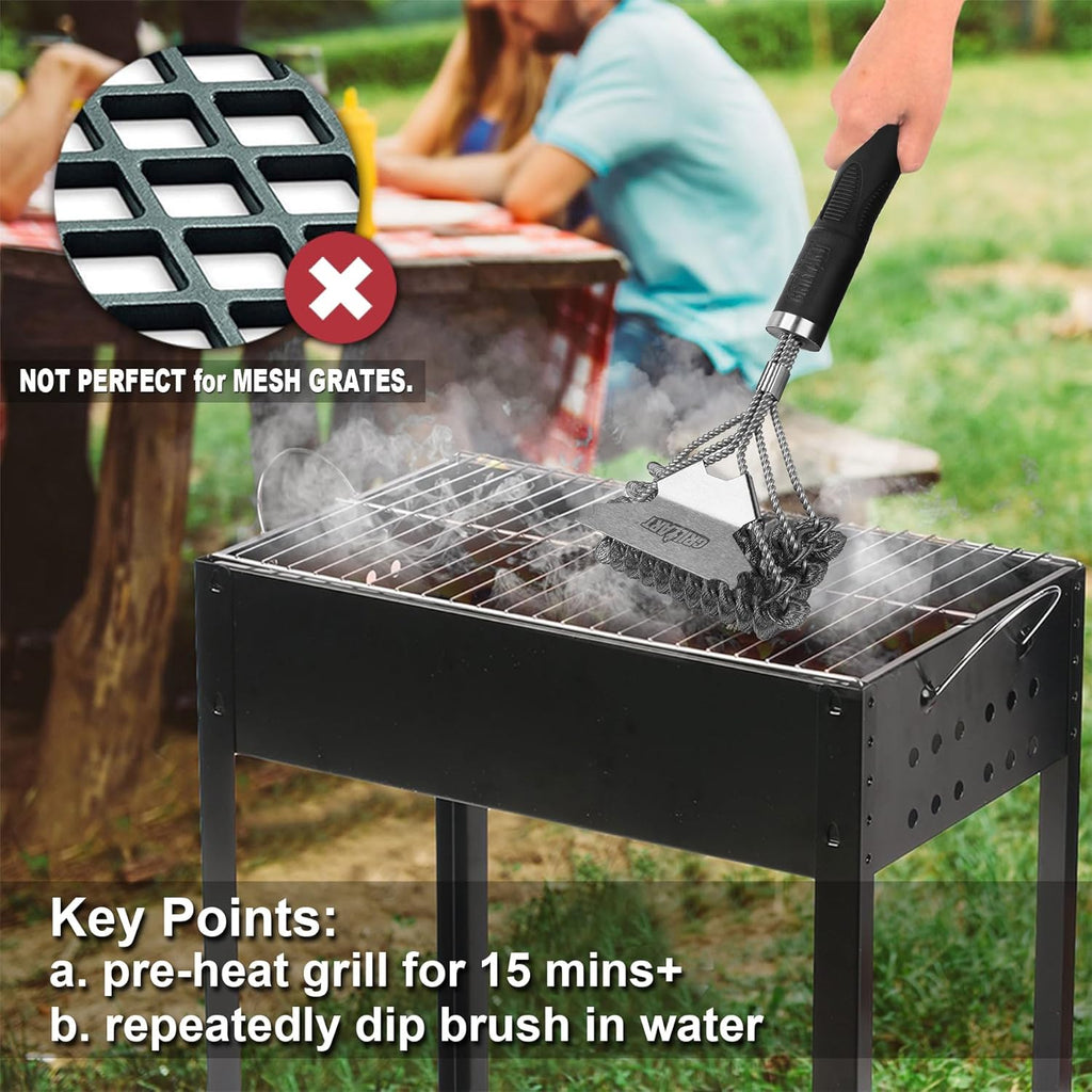 Grill Brush and Scraper Bristle Free ‰ÛÒ Safe BBQ Brush for Grill ‰ÛÒ 18''