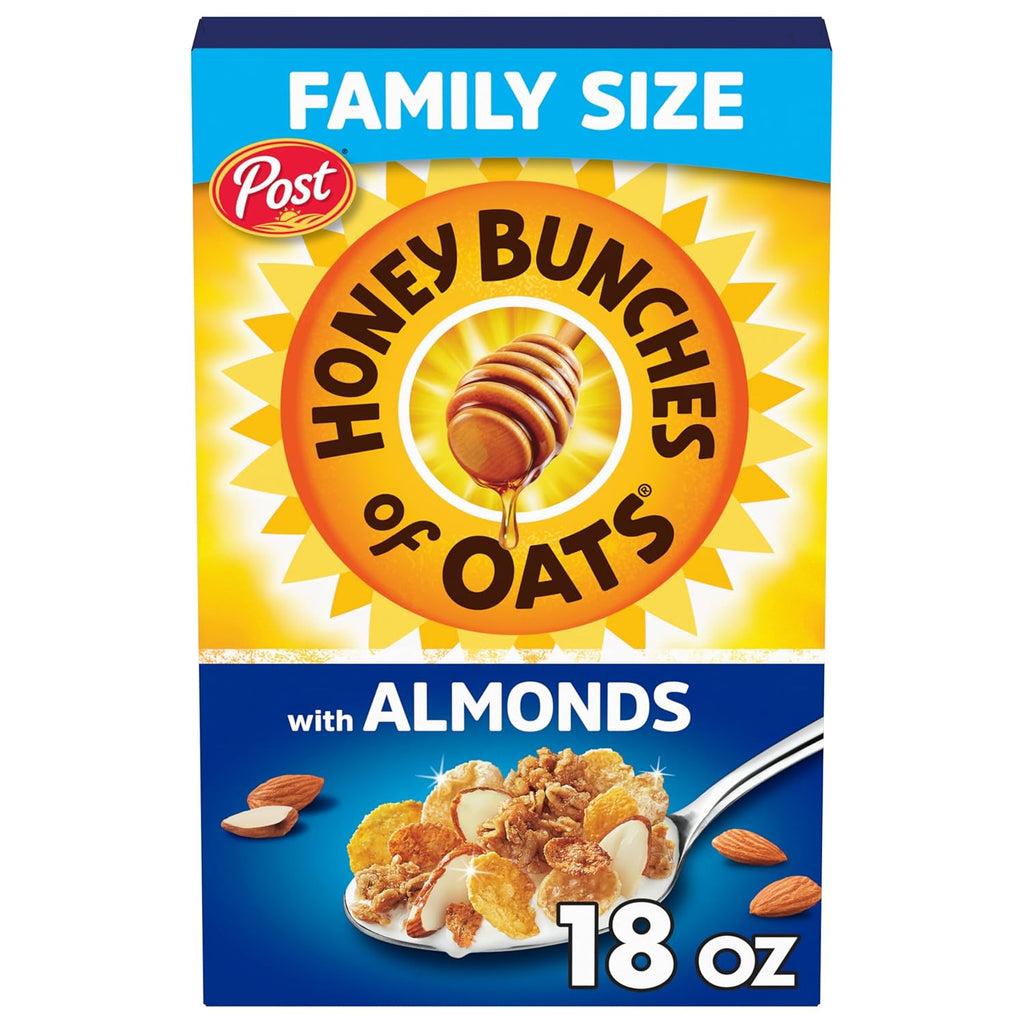 Honey Bunches of Oats with Almonds Breakfast Cereal, Almond Cereal with Oats