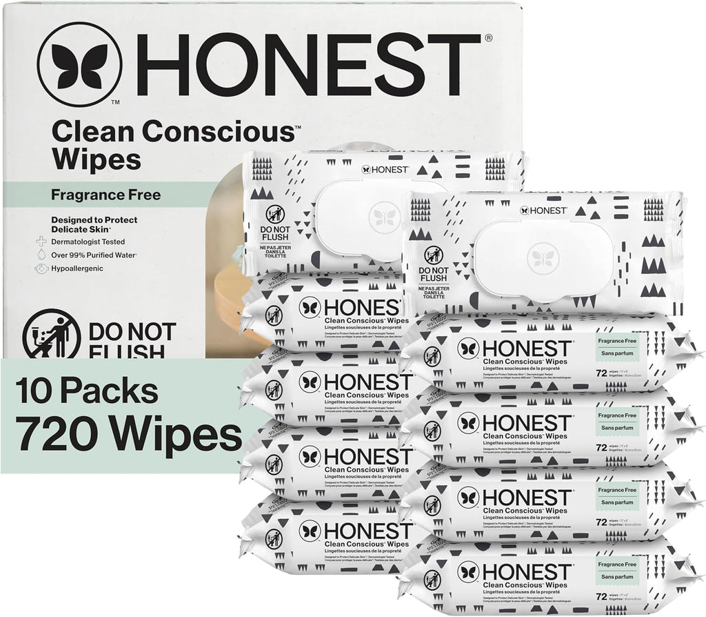 The Honest Company Baby Wipes for Sensitive Skin, Hypoallergenic