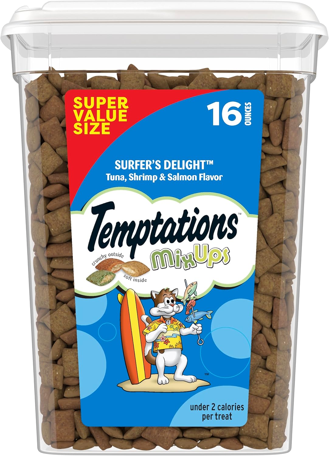 Temptations Cat Treats MixUps Surfer's Delight, Tuna, Shrimp, Salmon Flavor