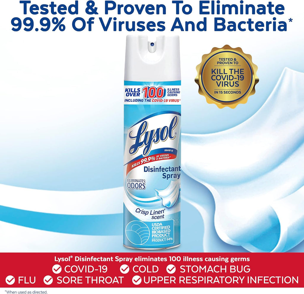 Lysol Bundle containing x2 Lysol Disinfectant Spray for Hard and Soft