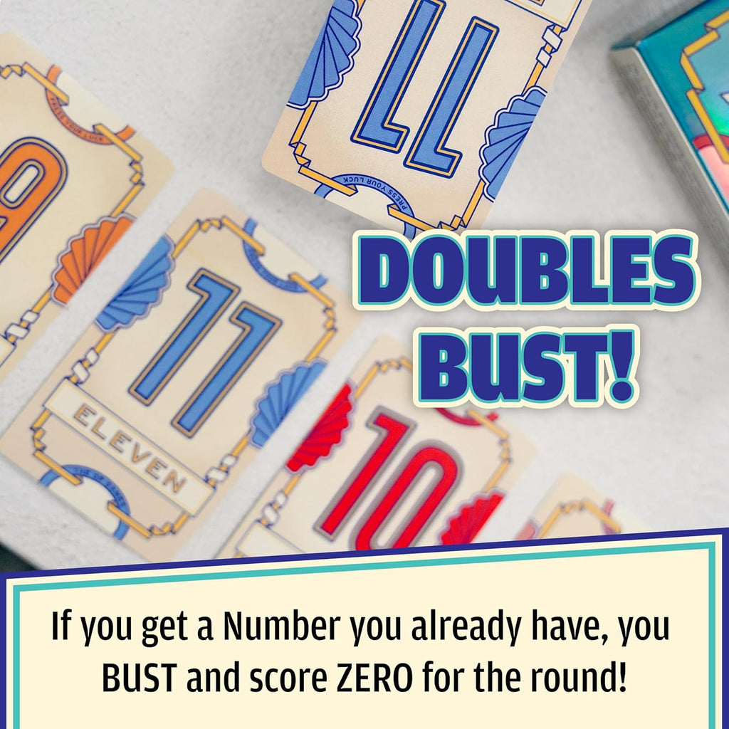 USAOPOLY Flip 7, The Ultimate Blend of Press Your Luck & Strategy, Fast-Paced