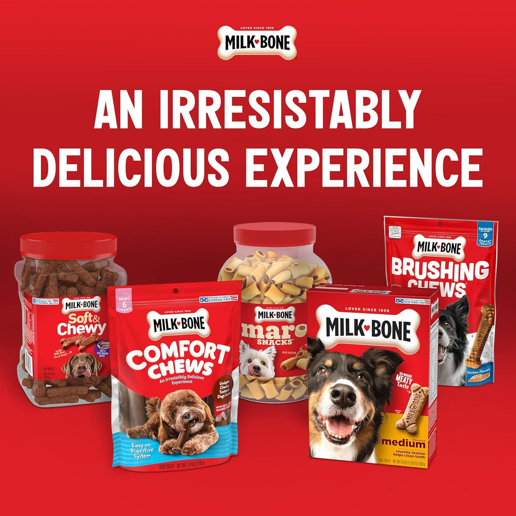 Milk-Bone Flavor Snacks Mini‰۪s Dog Biscuits, Flavored Crunchy Dog Treats, 36 Oz. Canister