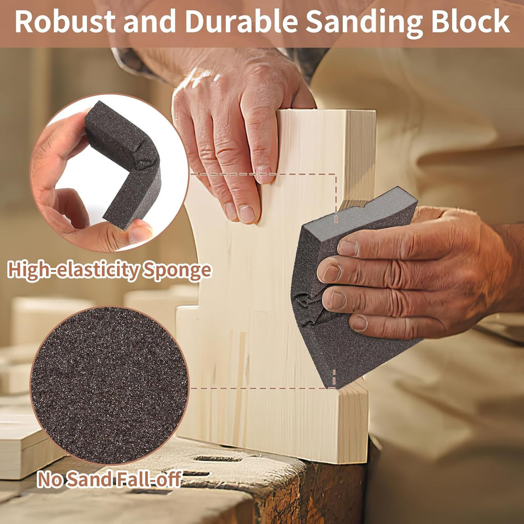 8 Pack Sanding Sponge, Sanding Blocks 60/80/120/220 Grit Assortment, Sand