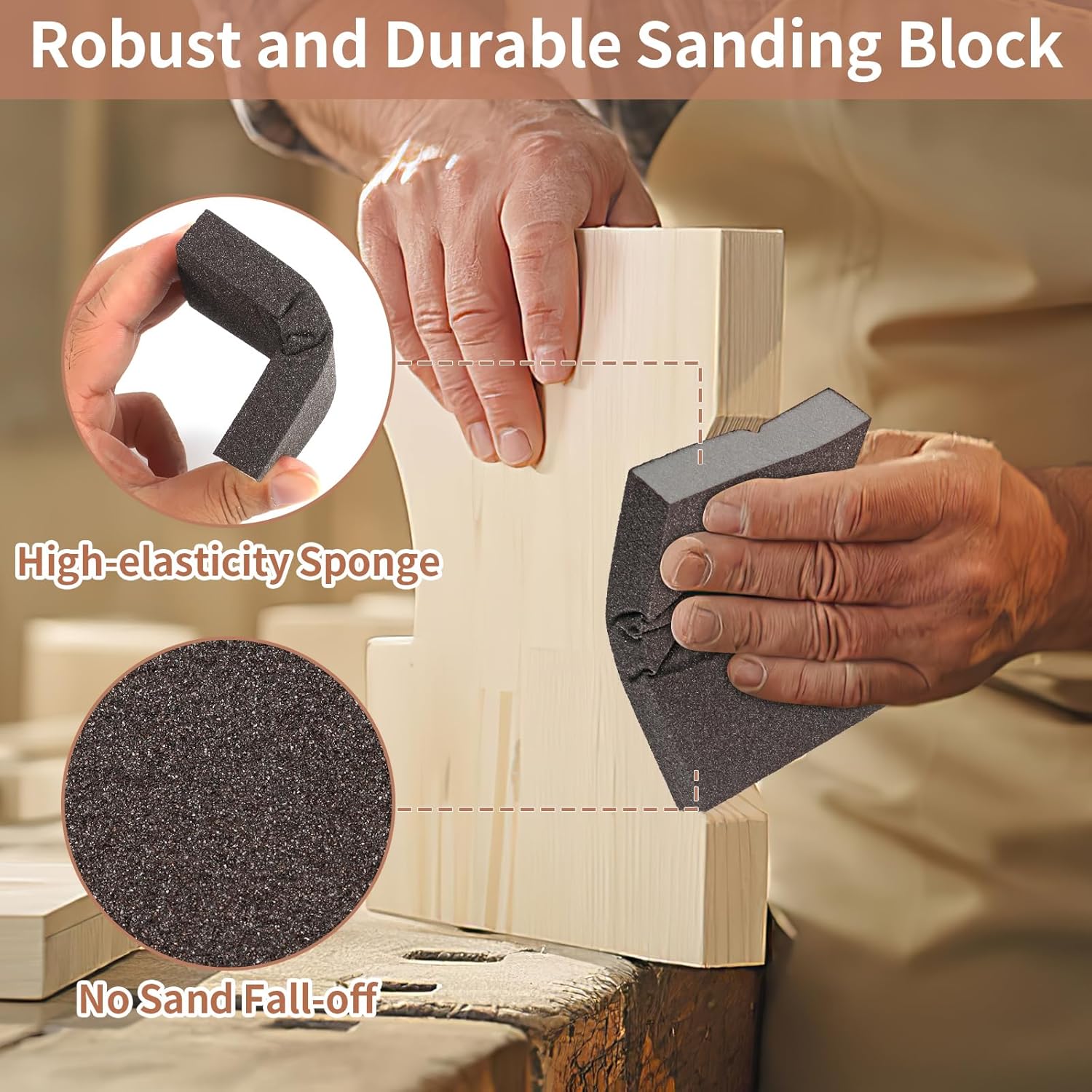 8 Pack Sanding Sponge, Sanding Blocks 60/80/120/220 Grit Assortment, Sand