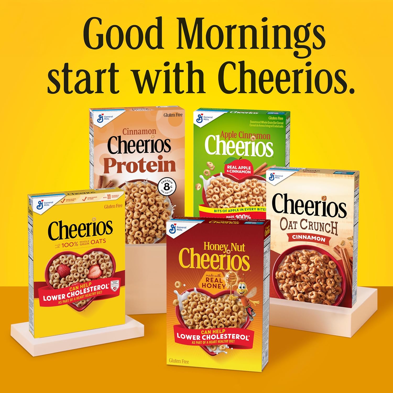 Multi Grain Cheerios, Heart Healthy Breakfast Cereal, Gluten Free, Family
