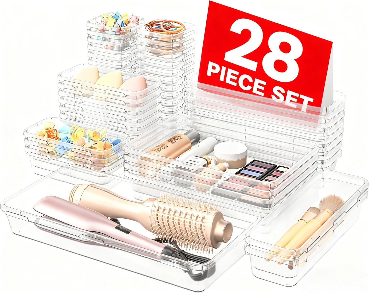 A-LuGei ‹ېMilitary Grade‹ÛÔ Drawer Organizer, ‹ې?�ٱ?�Ñ??�Ѧ?�÷à?�Ñ?‹ÛÔ Makeup organizer, ‹ېHolds 177 Items‹ÛÔ Bathroom Organizers and Storage, Organization and Storage, Desk Drawer Organizer for Bathroom Vanity