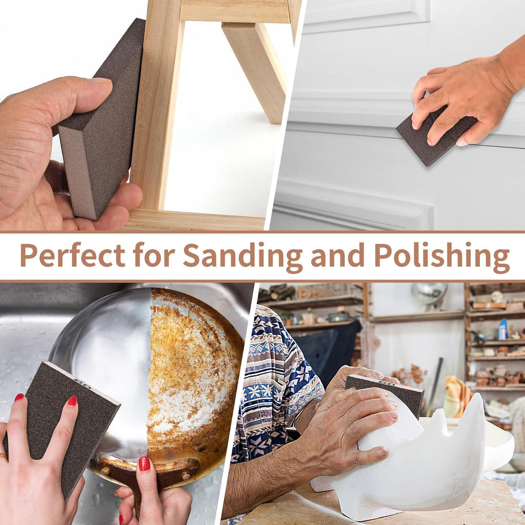 8 Pack Sanding Sponge, Sanding Blocks 60/80/120/220 Grit Assortment, Sand