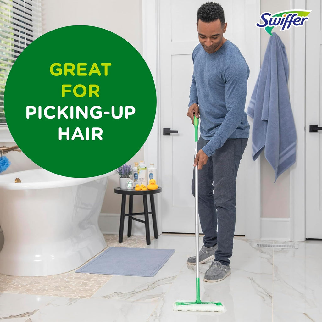 Swiffer Sweep + Mop, Dry Pads Refill, Floor Cleaner for Dirt, Dust, Hair
