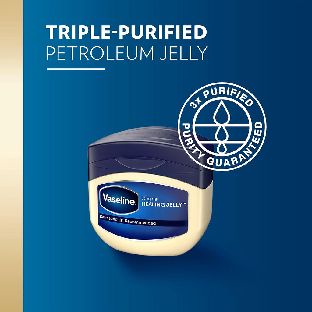 Vaseline Petroleum Jelly Original 3 Count Provides Dry Skin Relief And