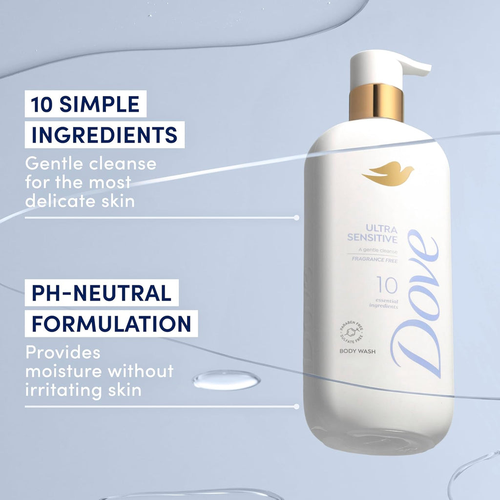 Dove Serum Body Wash Ultra Gentle hydrating cleanse with only 10 essential