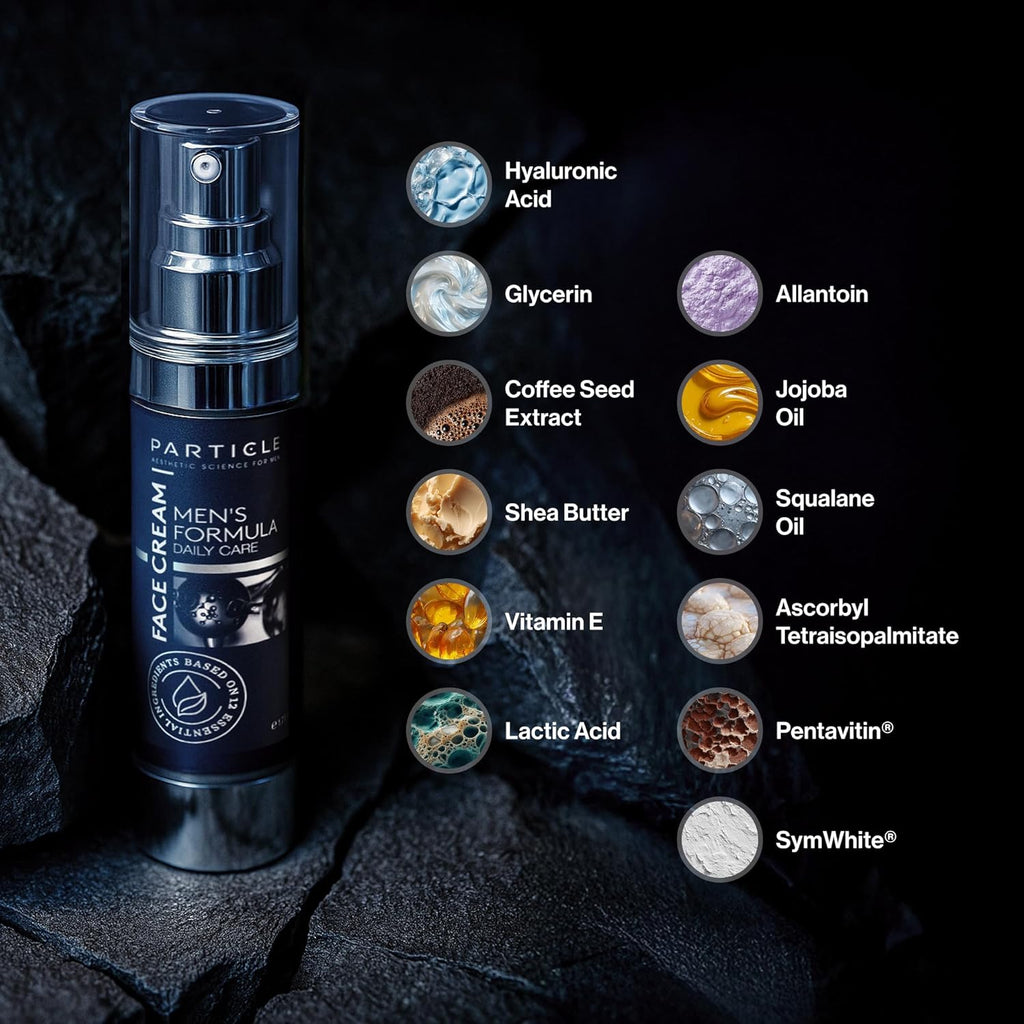 Particle 6-in-1 Face Cream for Men, Men‰۪s Daily Hydrating Moisturizer with