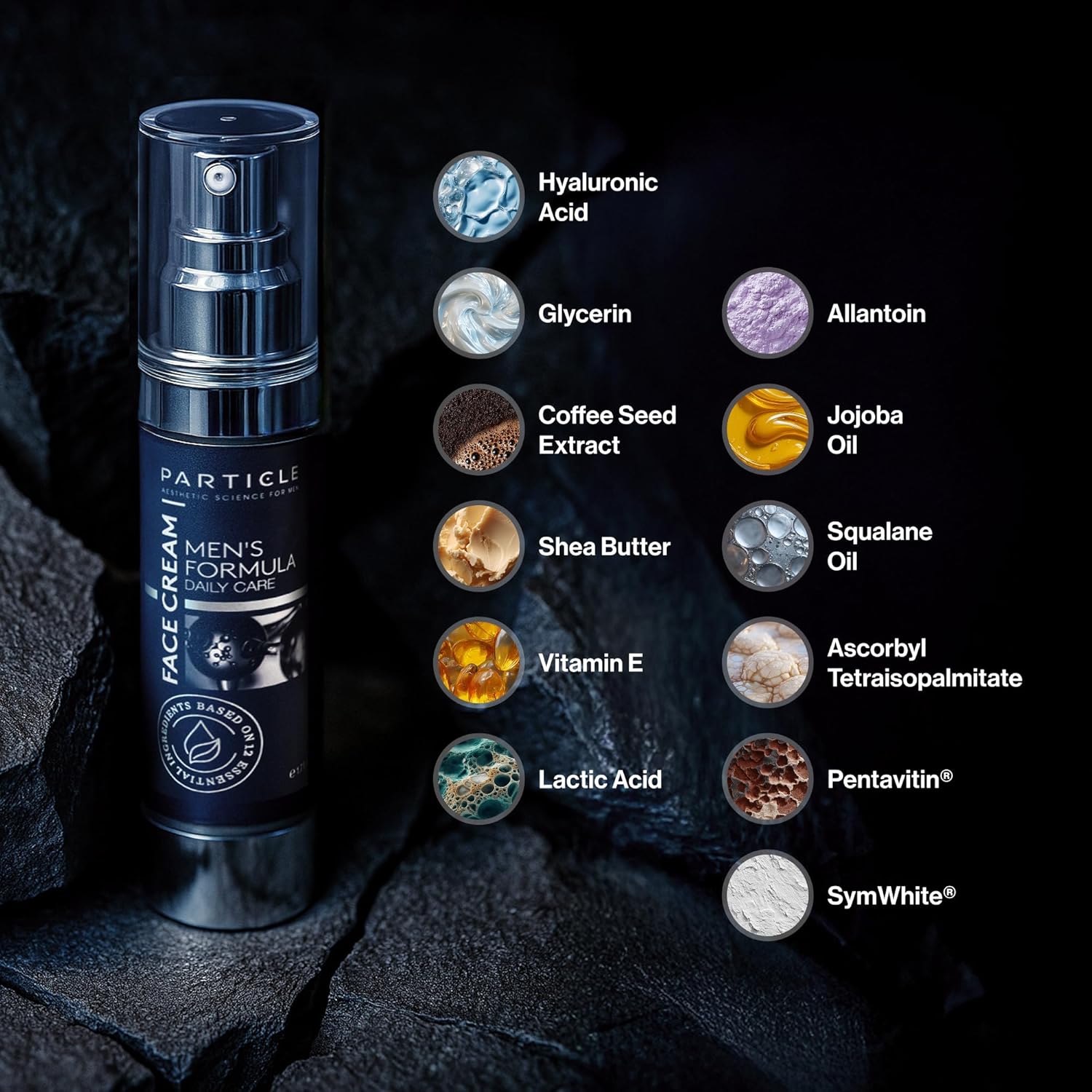 Particle 6-in-1 Face Cream for Men, Men‰۪s Daily Hydrating Moisturizer with