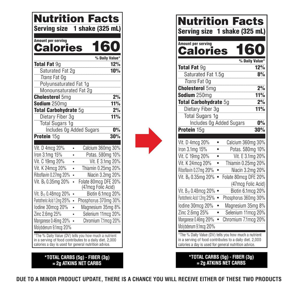 Atkins Milk Chocolate Delight High Protein Shake, 15g Protein, 2g Net Carb