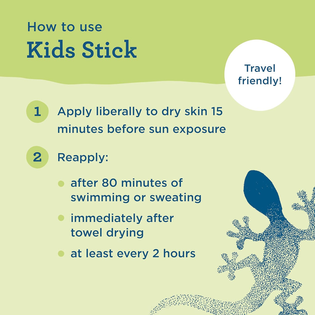 Blue Lizard Kids Mineral SPF 50 Sunscreen Stick, Zinc Oxide, 100% Mineral