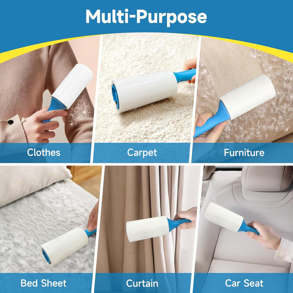 Swihauk 600 Sheets Extra Sticky Lint Rollers for Pet Hair, Easy Spiral Tear