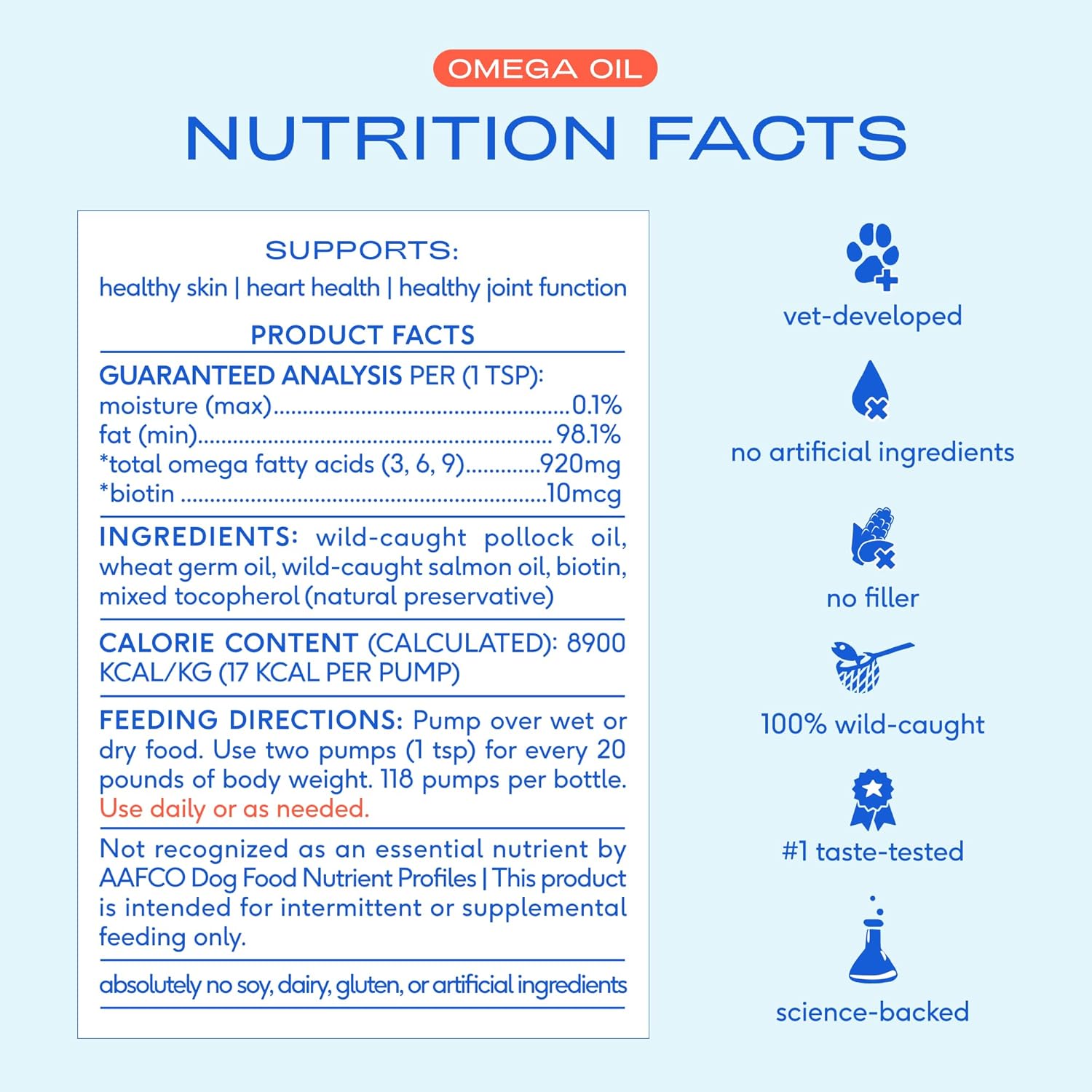 Native Pet Omega 3 Fish Oil for Dogs & Cats ‰ÛÒ Wild Alaskan Salmon Oil for Dogs Skin and Coat, Supports Joints, Heart & Shedding ‰ÛÒ Fast-Absorbing Omega 3 6 9 Liquid Supplement ‰ÛÒ 8oz