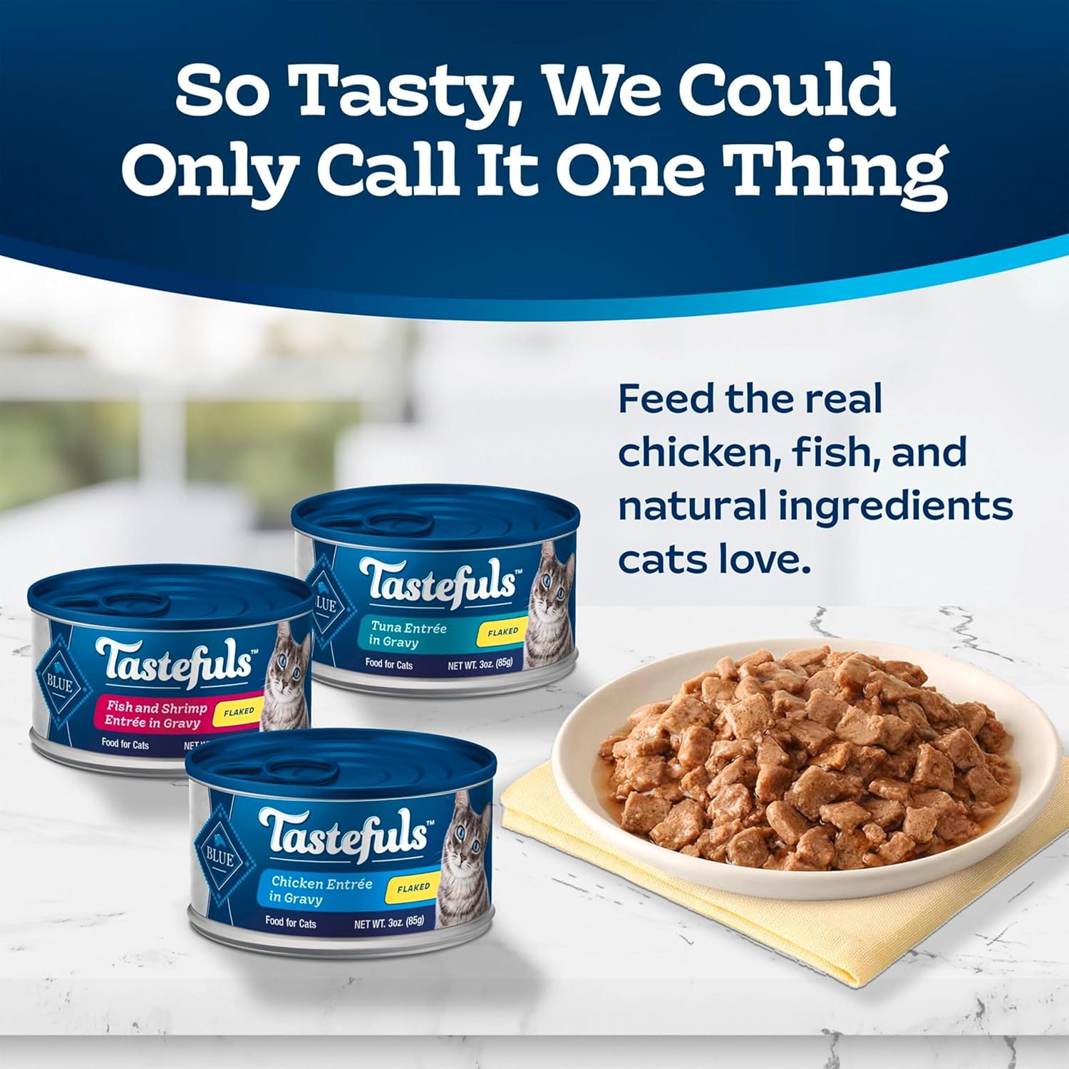 Blue Buffalo Tastefuls Flaked Wet Cat Food Variety Pack, Made with Natural