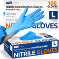 Supmedic Medical Soft Max‰ã¢ Nitrile Exam Gloves, 100 Count Latex-Free Powder-Free Non-Sterile Food Safe Disposable Glove, Blue