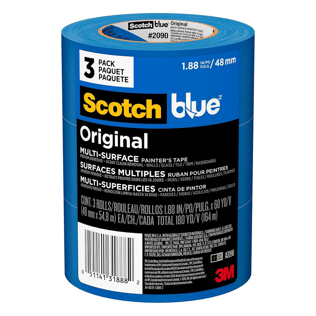 ScotchBlue Original Multi-Surface Painters Tape, 2 Inch Wide (1.88 in. x 60