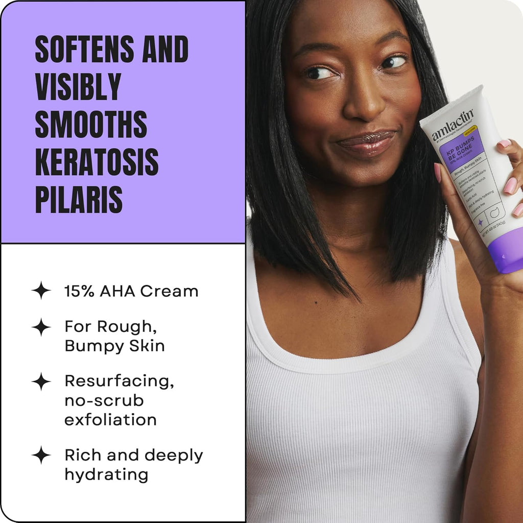 AmLactin KP Bumps Be Gone - Therapeutic Body Cream for Keratosis Pilaris