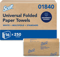 Scottå¨ Professional Universal Multifold Paper Towels, Bulk (01840), Absorbency Pockets, 9.2" x 9.4" sheets, Standard Tier, Compressed, White (250 Sheets/Pack, 16 Packs/Case, 4,000 Sheets/Case)